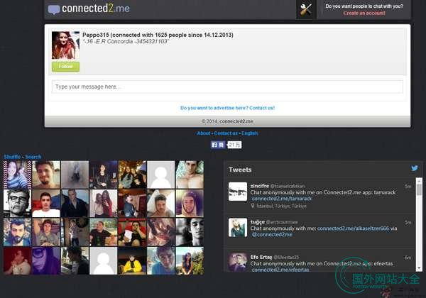 Connected2:在线匿名聊天室