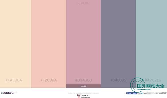 Coolors:在线快速配色生成工具