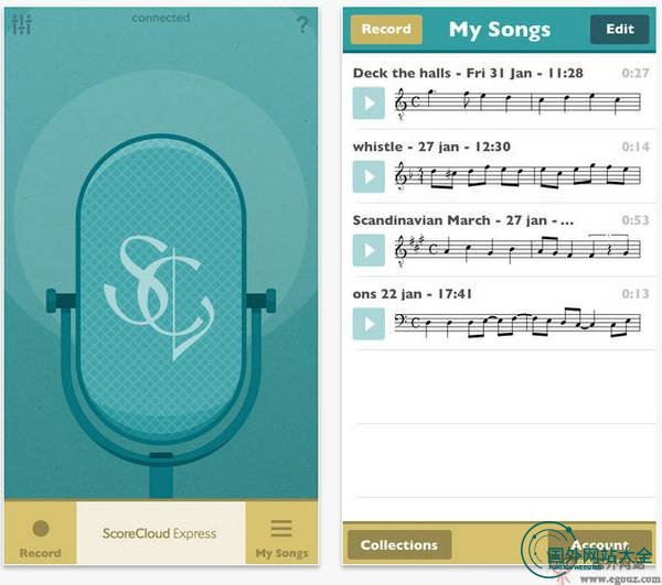 ScoreCloud:哼唱旋律生成五线谱工具 ScoreCloud:哼唱旋律生成五线谱工具