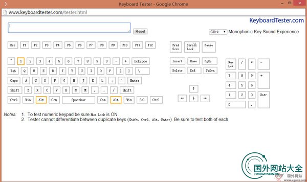 KeyboardTester:在线键盘性能测试网 KeyboardTester:在线键盘性能测试网