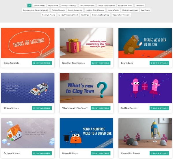 Biteable 在线免费动画视频制作平台 Biteable 在线免费动画视频制作平台