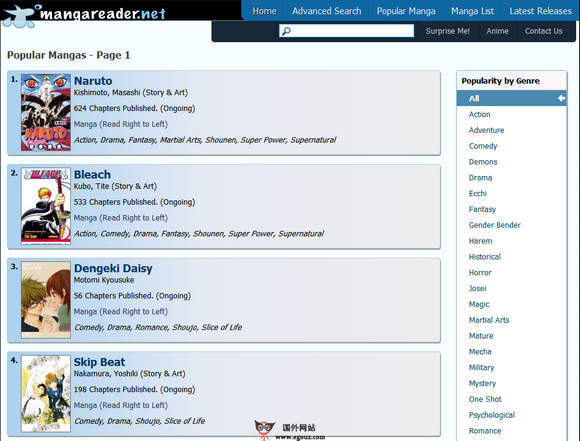 MangaReader:免费日本连载漫画网