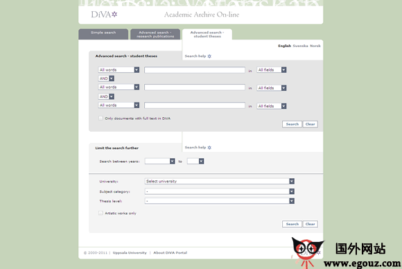 Diva-Portal:学术档案数据库 Diva-Portal:学术档案数据库