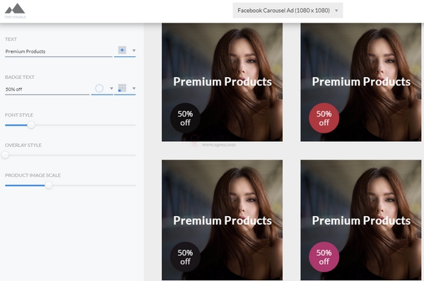 Tiny Visuals 网站营销广告设计工具
