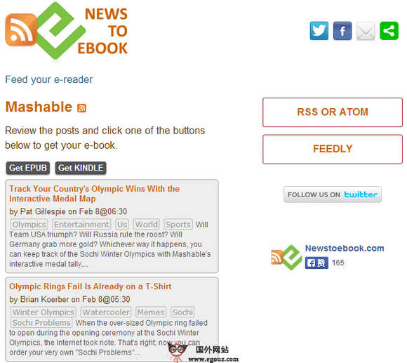 NewsToEbook:在线RSS电子书转换工具