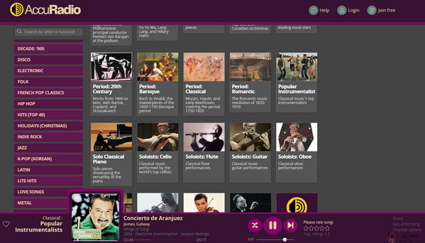 AccuRadio:免费古典音乐频道