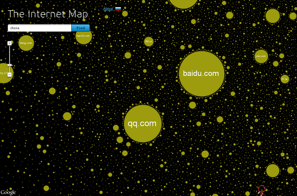 InterNet-Map:可视化网站互联网星球