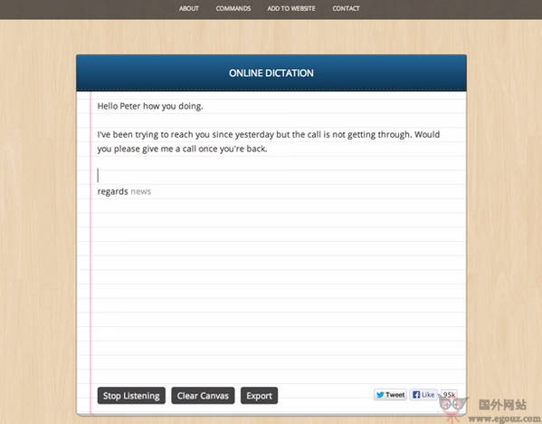 Dictation:在线语音转文字工具