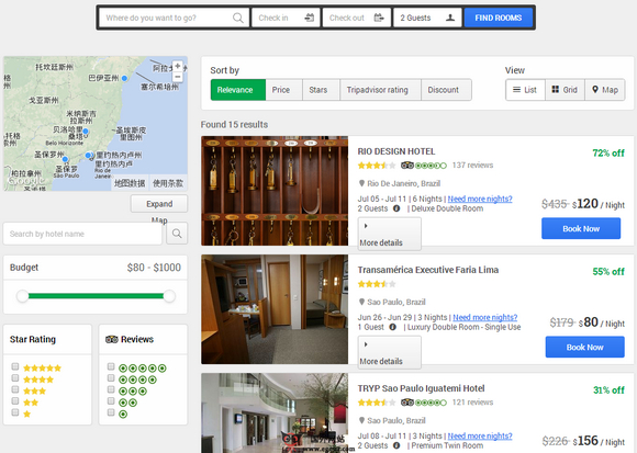 RoomerTravel:寄宿者酒店预定交易平台