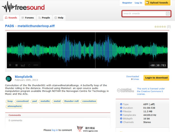 FreeSound:音频样本分享社区